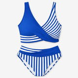 Bikini croisé rayé